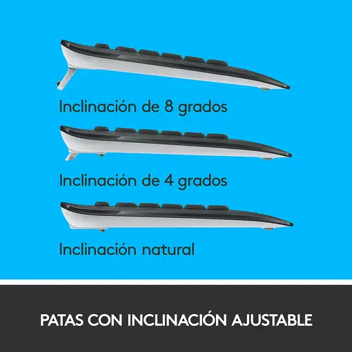 Logitech 920-008680 teclado Ratón incluido Universal USB QWERTY Español Negro, Bla
