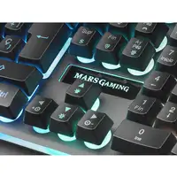 Mars Gaming MK320, Teclado RGB H-Mech, Reposamuñecas Acolchado, RGB 13 Modos, Port