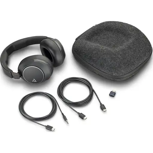 POLY Auriculares Voyager Surround 80 UC USB-C + Adaptador USB-C/A