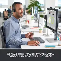 Logitech 960-001055 cámara web 3 MP 1920 x 1080 Pixeles USB 2.0 Negro
