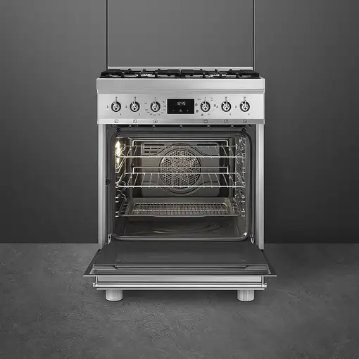 Smeg Symphony C6GMX2 cocina Cocina independiente Eléctrico Encimera de gas Acero i