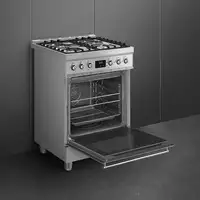 Smeg Symphony C6GMX2 cocina Cocina independiente Eléctrico Encimera de gas Acero i