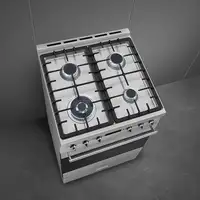 Smeg Symphony C6GMX2 cocina Cocina independiente Eléctrico Encimera de gas Acero i