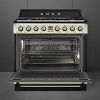Smeg Victoria TR90GMP cocina Cocina independiente A Eléctrico Encimera de gas Crem
