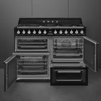 Smeg TR4110BL1 cocina Cocina independiente Eléctrico Encimera de gas Negro