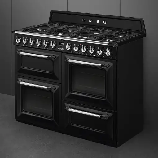 Smeg TR4110BL1 cocina Cocina independiente Eléctrico Encimera de gas Negro