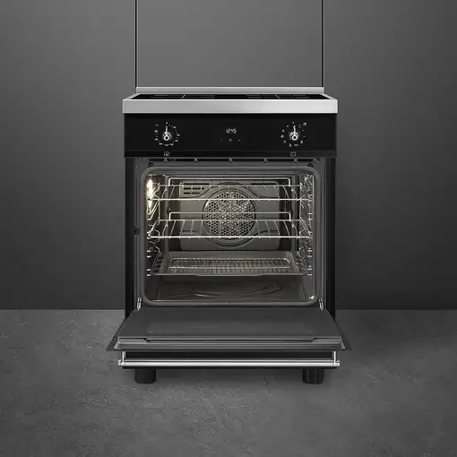 Smeg C6IPBLT2 cocina Cocina independiente Eléctrico Con placa de inducción Negro,