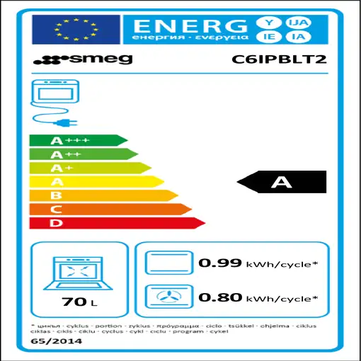 Smeg C6IPBLT2 cocina Cocina independiente Eléctrico Con placa de inducción Negro,