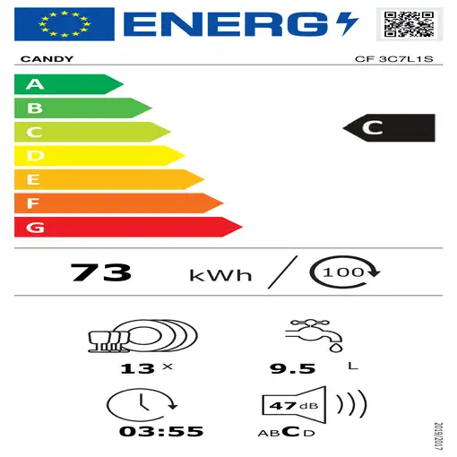 Lavavajillas 597 mm 13 place settings 75183 32002633 CANDY
