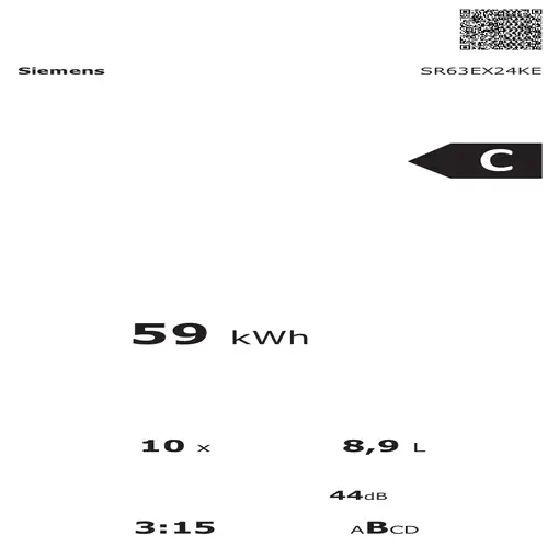 Siemens iQ300 SR63EX24KE lavavajillas Completamente integrado 10 cubiertos C