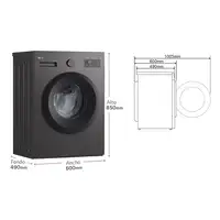 LG F4A1009NDK lavadora Carga frontal 9 kg 1400 RPM Grafito, Plata