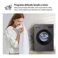 LG F4A1009NDK lavadora Carga frontal 9 kg 1400 RPM Grafito, Plata