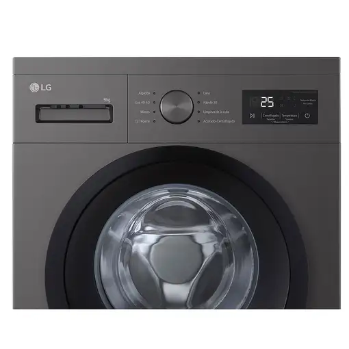 LG F4A1009NDK lavadora Carga frontal 9 kg 1400 RPM Grafito, Plata