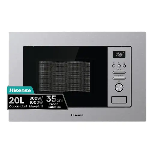 Hisense BIM320G41X microondas Acero inoxidable Microondas combinado Integrado 20 L