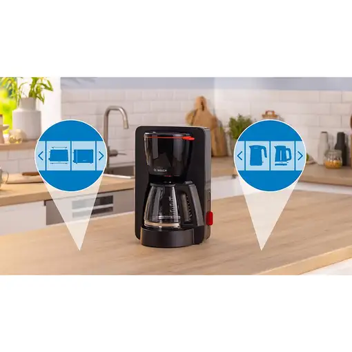 Cafeteras goteo Semi-automática Negro 1.4 L 15 cups TKA3M133 BOSCH