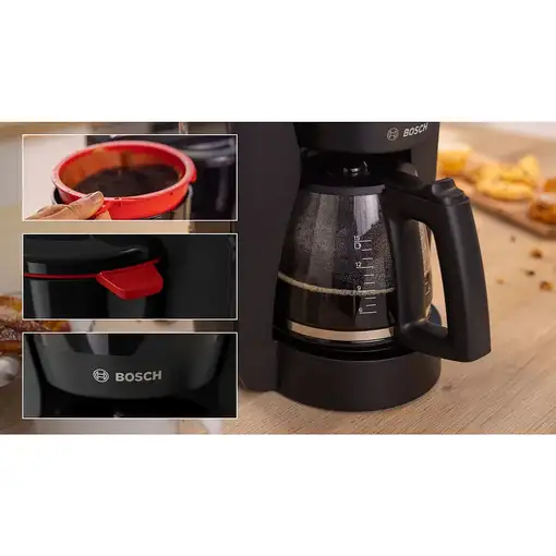 Cafeteras goteo Semi-automática Negro 1.4 L 15 cups TKA3M133 BOSCH