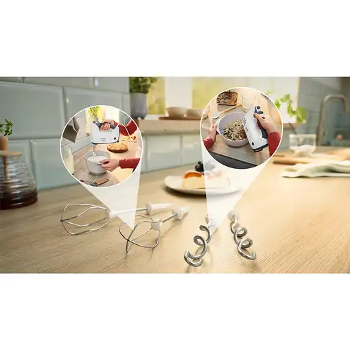 Bosch MFQ37400 batidora Batidora de mano 750 W Gris, Blanco