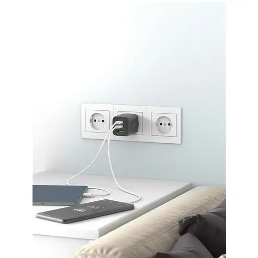 Goobay 64753 cargador de dispositivo móvil Auriculares, Smartphone, Tableta Negro