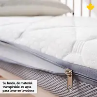 Colchón de Cuna Descansin | 57x117 cm | Funda Lavable | Antireflujo