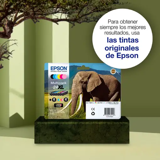 Epson Elephant Tinta multipack 6 colores 24 Claria Photo HD Elefantes