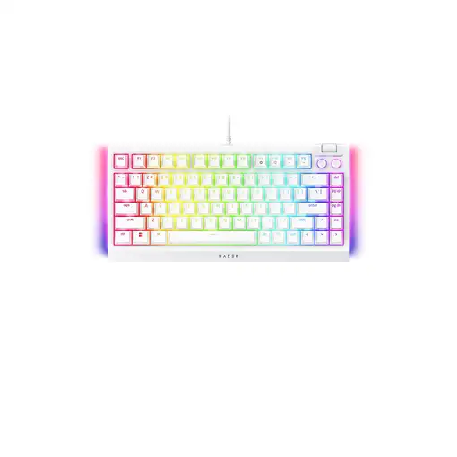 Razer BlackWidow V4 75% teclado Juego USB QWERTY Inglés de EE. UU. Blanco