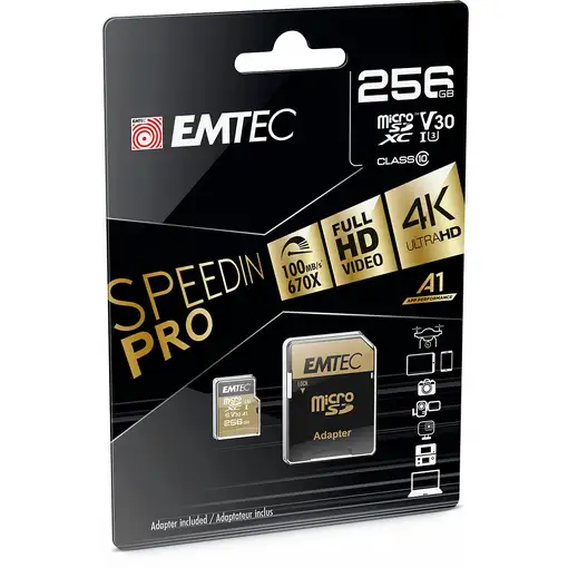 Emtec SpeedIN Pro 256 GB MicroSDXC UHS-I Clase 10