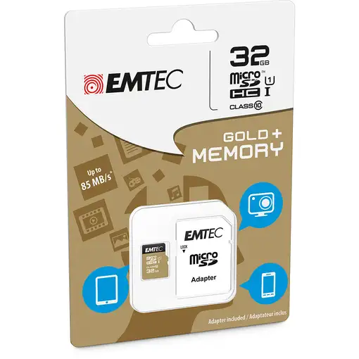 Emtec microSD Class10 Gold+ 32GB MicroSDHC Clase 10