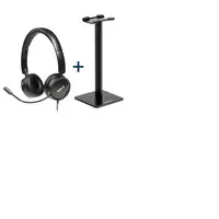 iggual Kit auriculares Dual Tech + soporte SA22