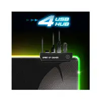 Spirit of Gamer Darkskull Hub RGB - XXXL Alfombrilla de ratón para juegos Negro