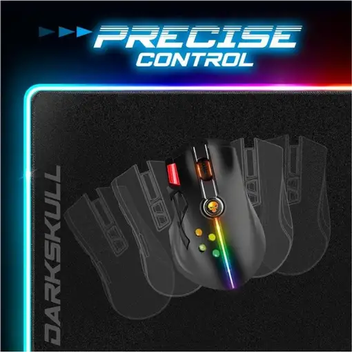 Spirit of Gamer Darkskull Hub RGB - XXXL Alfombrilla de ratón para juegos Negro