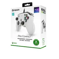 NACON Pro Compact Controller Blanco USB Gamepad Xbox One, Xbox Series S, Xbox Seri