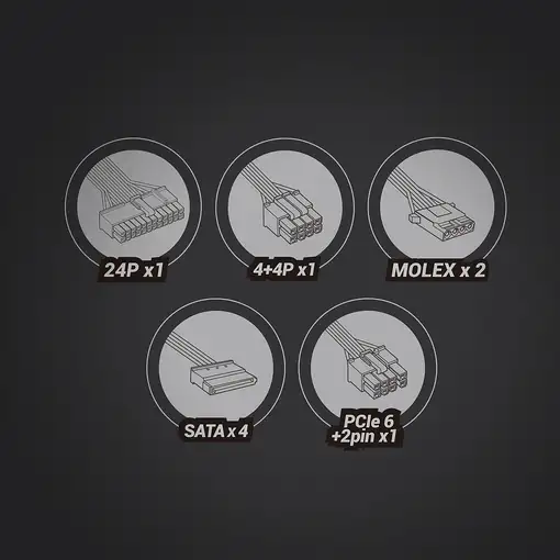 Mars Gaming MPIII650, Fuente Alimentación PC ATX 650W, 5 Años de Garantía, 85% Efi