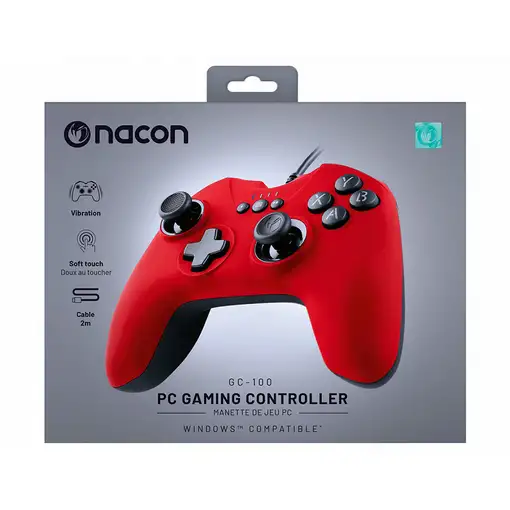 NACON GC-100XF Negro, Rojo USB Gamepad Analógico/Digital PC