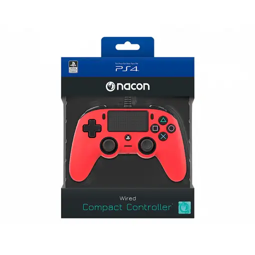 NACON PS4OFCPADRED mando y volante Rojo USB Gamepad Analógico/Digital PC, PlayStat