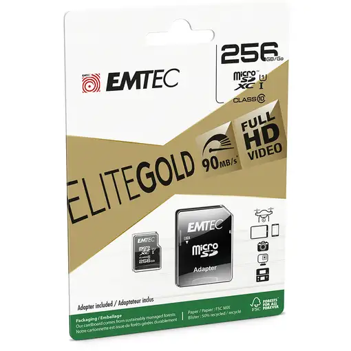 Emtec EliteGold 256 GB MicroSDXC UHS-I Clase 10