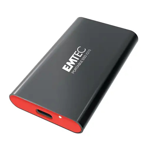 Emtec X210 ELITE 2 TB USB Tipo C 3.2 Gen 2 (3.1 Gen 2) Negro, Rojo
