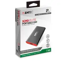 Emtec X210 ELITE 2 TB USB Tipo C 3.2 Gen 2 (3.1 Gen 2) Negro, Rojo
