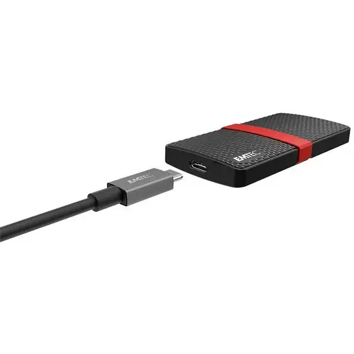 Emtec X200 2 TB USB Tipo C 3.2 Gen 1 (3.1 Gen 1) Negro