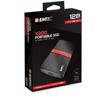 Emtec X200 128 GB USB Tipo C 3.2 Gen 1 (3.1 Gen 1) Negro, Rojo