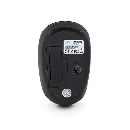 Urban Factory Free ratón Oficina Ambidextro RF inalámbrico Óptico 1000 DPI