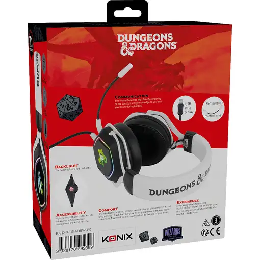 Konix 82381120335 auricular y casco Auriculares Alámbrico Diadema Juego USB tipo A