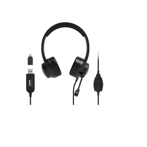 Port Designs 901605 auricular y casco Auriculares Alámbrico Diadema USB tipo A Neg