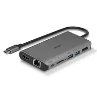 Lindy 43323 base para portátil y replicador de puertos Alámbrico USB 3.2 Gen 1 (3.