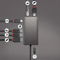 Lindy 43323 base para portátil y replicador de puertos Alámbrico USB 3.2 Gen 1 (3.