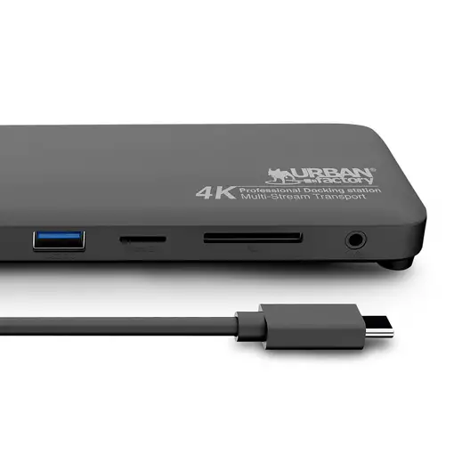 Urban Factory TCD45UF base para portátil y replicador de puertos Alámbrico USB 3.2