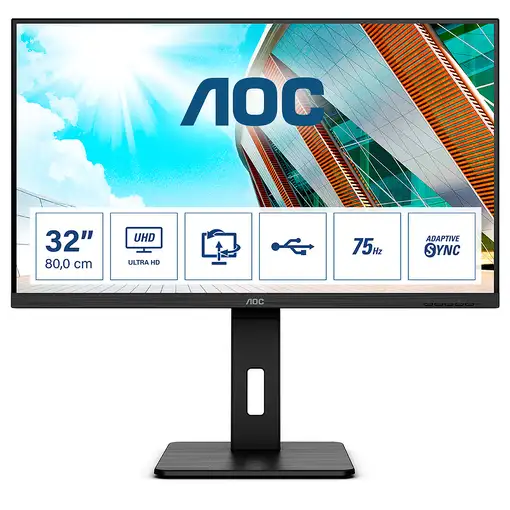 AOC P2 U32P2 pantalla para PC 80 cm (31.5") 3840 x 2160 Pixeles 4K Ultra HD LED Ne