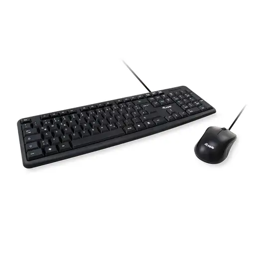 Equip 245201 teclado Ratón incluido Oficina USB QWERTY Español Negro