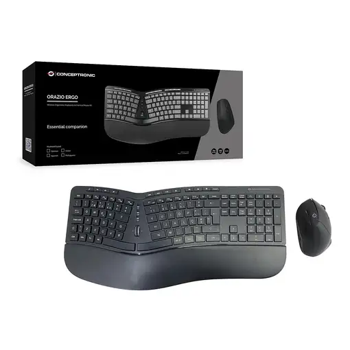 Conceptronic ORAZIO02PT teclado Ratón incluido Oficina RF inalámbrico QWERTY Portu