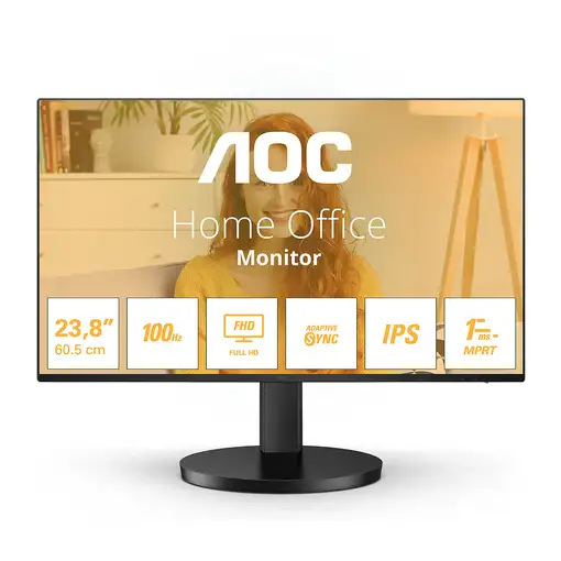 AOC 24B3HA2 pantalla para PC 60,5 cm (23.8") 1920 x 1080 Pixeles Full HD LED Negro