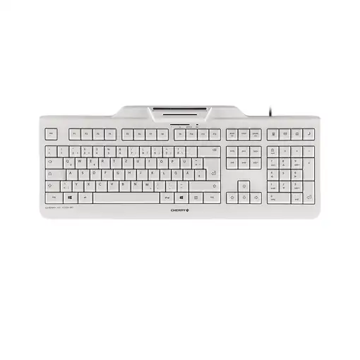 CHERRY KC 1000 SC teclado Oficina USB QWERTZ Alemán Gris